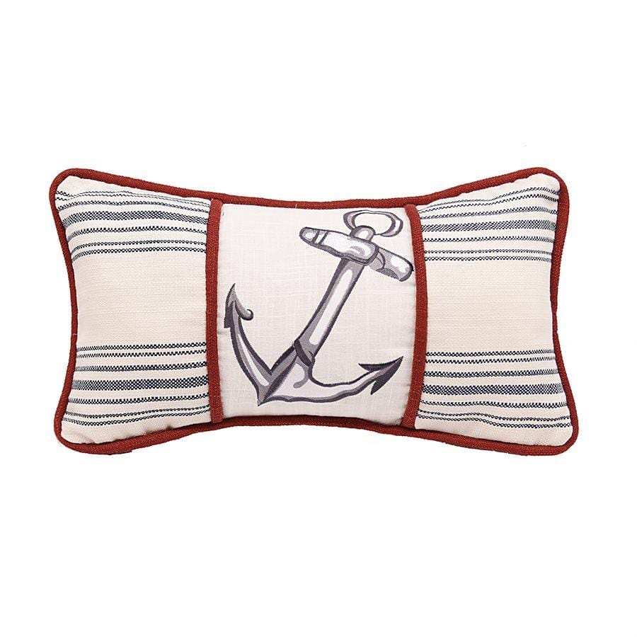 Horizon Red Anchor Linen Pillow