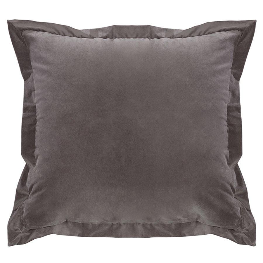 Whistler Soft Charcoal Gray Velvet Euro Sham