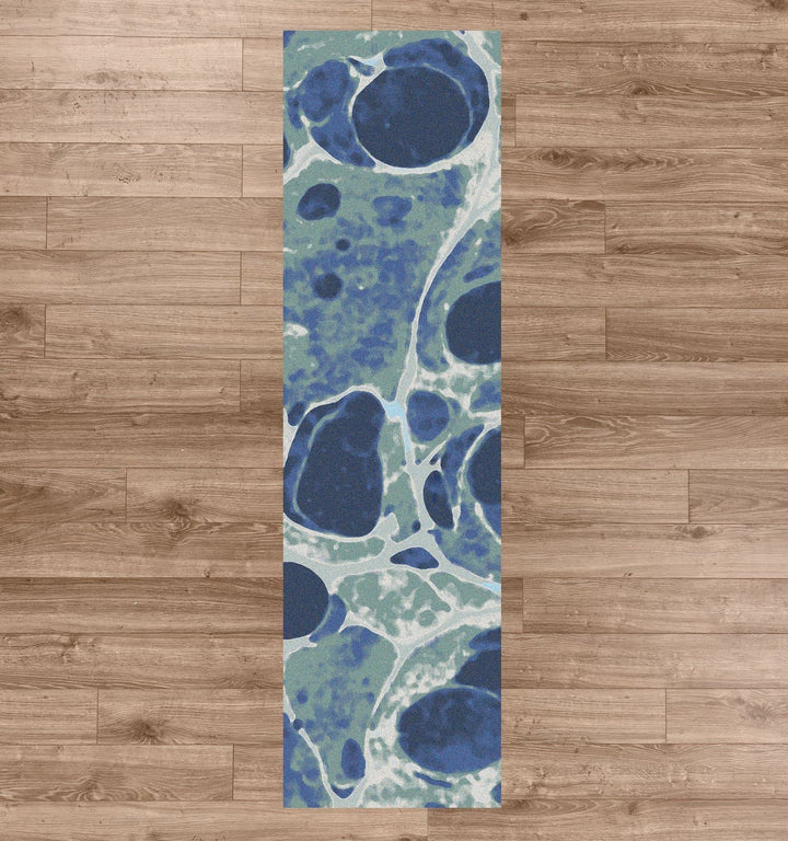 Deep Sea Foam Runner Rug - Made in the USA - The Coastal Compass Home Decor