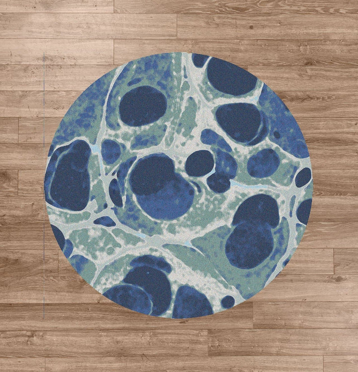 Deep Sea Foam Round Area Rug - Made in the USA - The Coastal Compass Home Decor