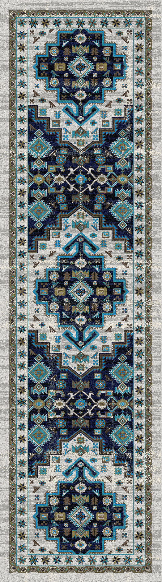 Dusk Blue Persian Rug • Coastal Compass Home Decor