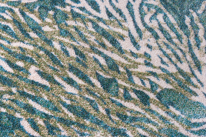 Aqua Coral Reef Bloom Rug • Coastal Compass Home Decor