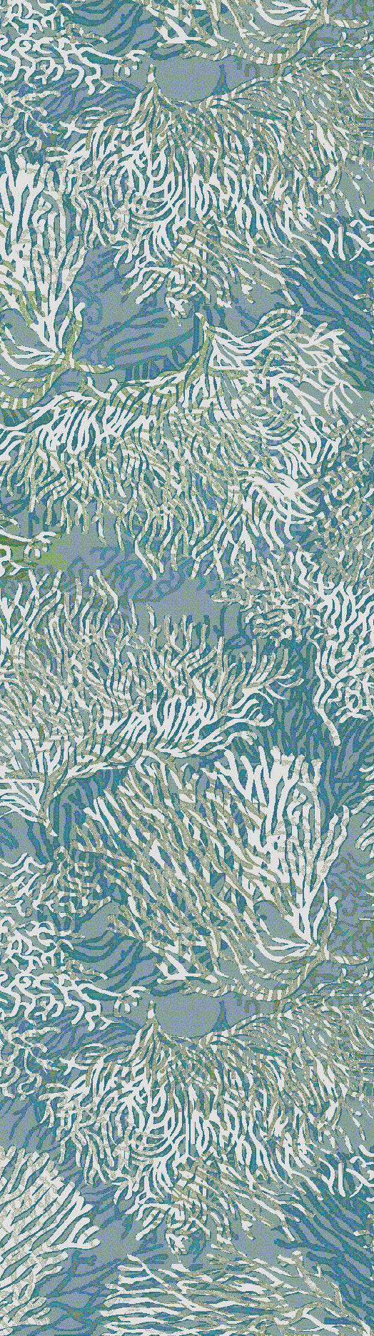 Aqua Coral Reef Bloom Rug • Coastal Compass Home Decor