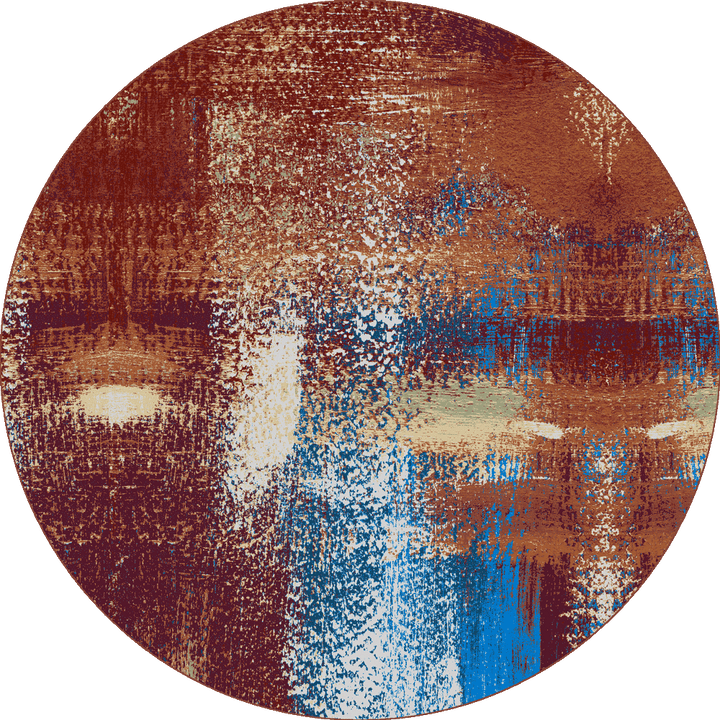 South Beach Spice Round Area Rug - Made in the USA - The Coastal Compass Home Decor