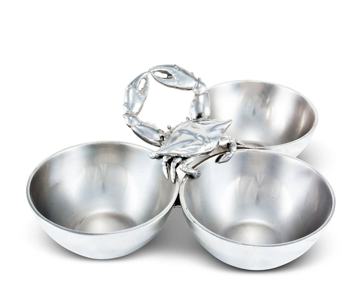 3 Bowl Crab Bowl | Coastal Compass Home Decor