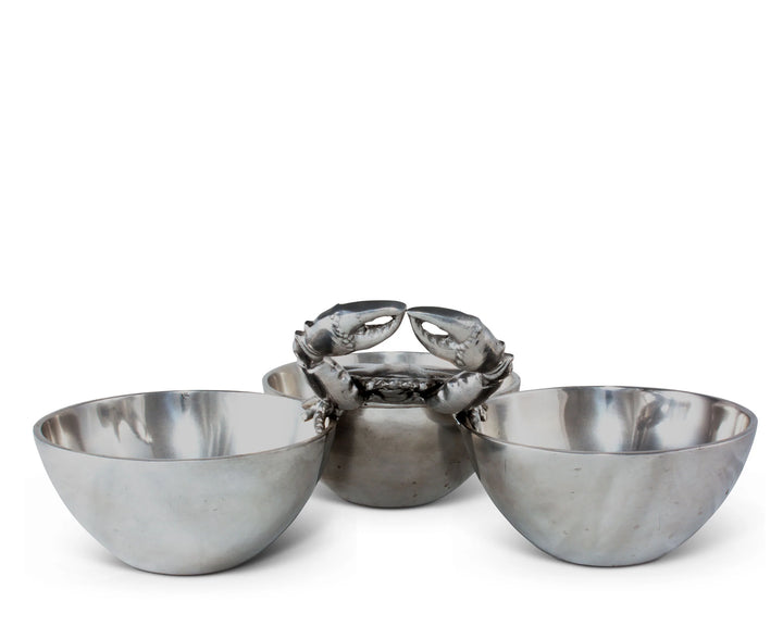 3 Bowl Crab Bowl | Coastal Compass Home Decor