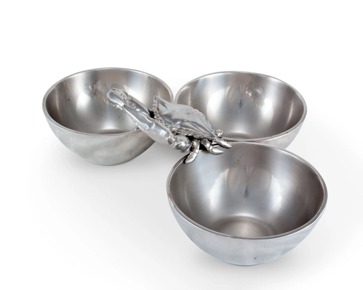 3 Bowl Crab Bowl | Coastal Compass Home Decor
