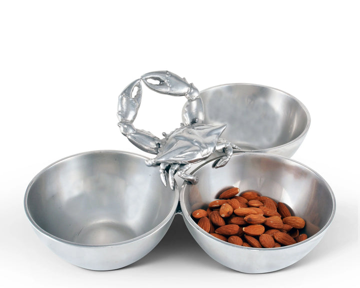 3 Bowl Crab Bowl | Coastal Compass Home Decor
