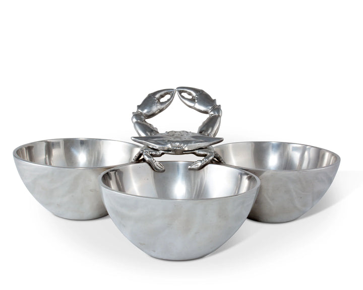 3 Bowl Crab Bowl | Coastal Compass Home Decor