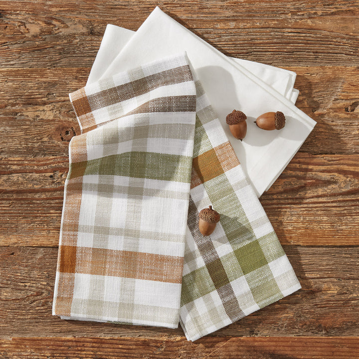 Autumn Plaid Dishtowel Set • Coastal Compass Home Decor