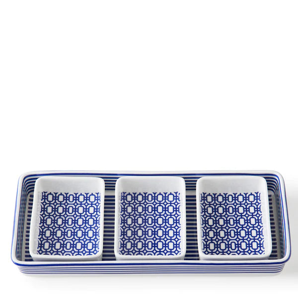 Bandon Nested Appetizer Tray Set • Coastal Compass Home Decor