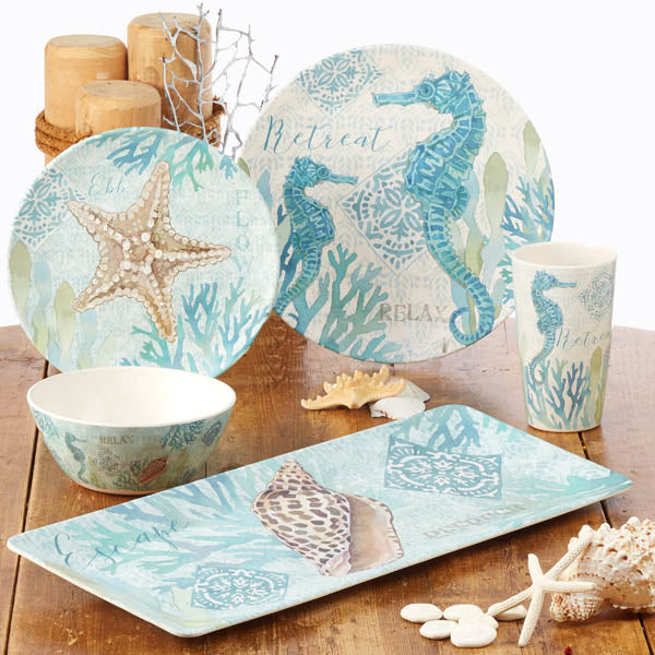 Beach Retreat Starfish Tumbler - Set of 4 | Coastal Compass Home Decor