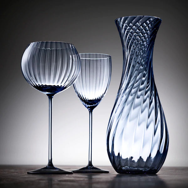 Bali Blue Wine Glass and Carafe • Coastal Compass Home Decor