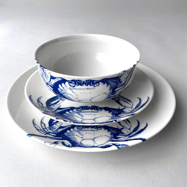 Blue Crabs Coupe Salad Plate • Coastal Compass Home Decor