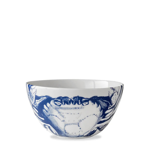 Blue Crabs Tall Cereal Bowl • Coastal Compass Home Decor