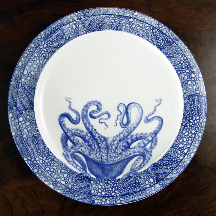Blue Lucia Plate Set | Coastal Compass Home Decor