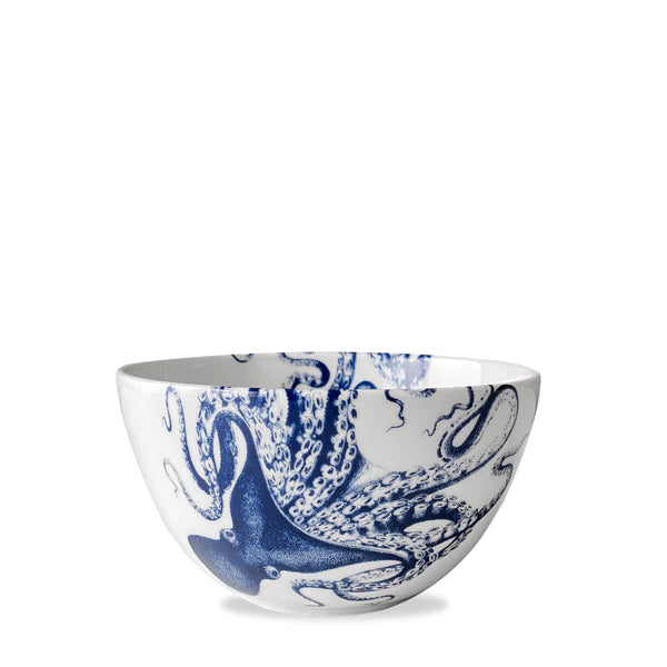 Blue Lucia Tall Cereal Bowl • Coastal Compass Home Decor