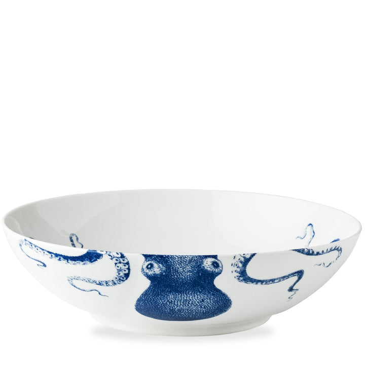 Blue Lucia Wide Serving Bowl | Coastal Compass