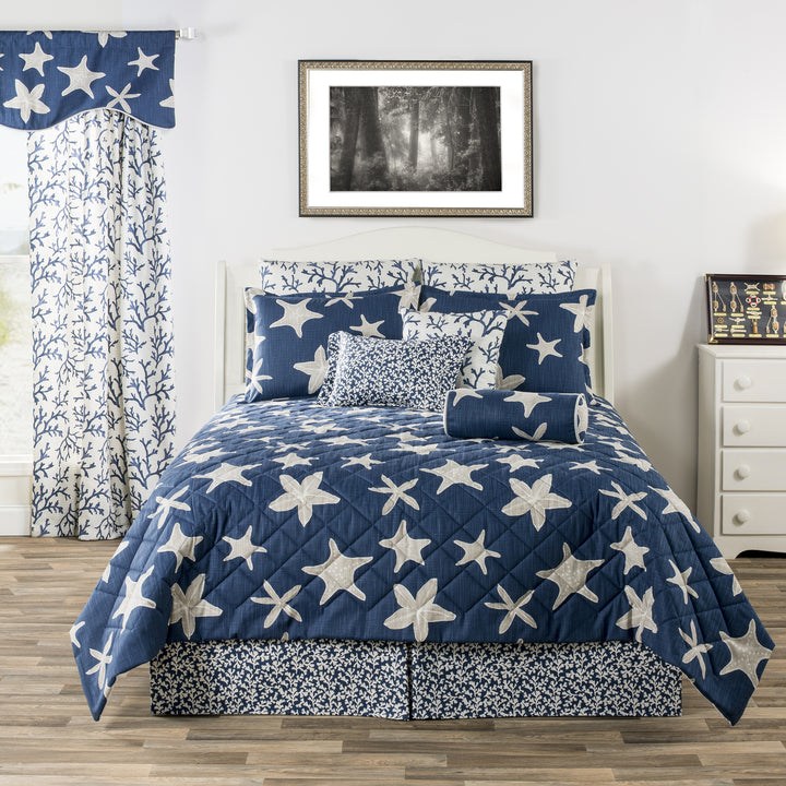 Blue Star Quilt Set • Coastal Bedding • Coastal Compass Home Decor