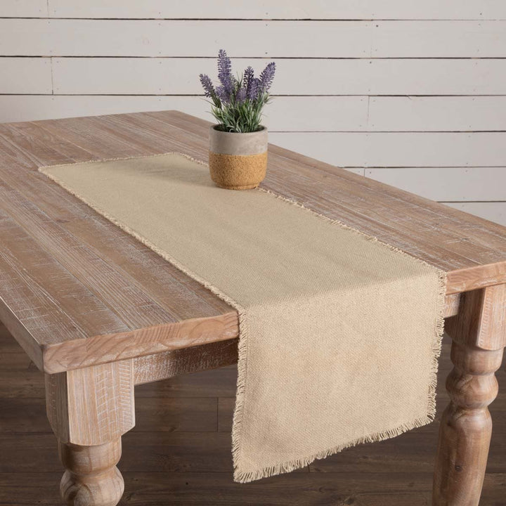 13x48" natural burlap table runner - Coastal Compass Home Decor