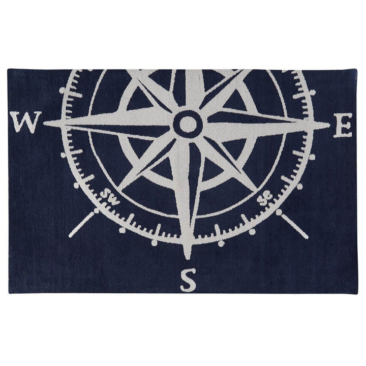 Captain's Compass Navy Rug