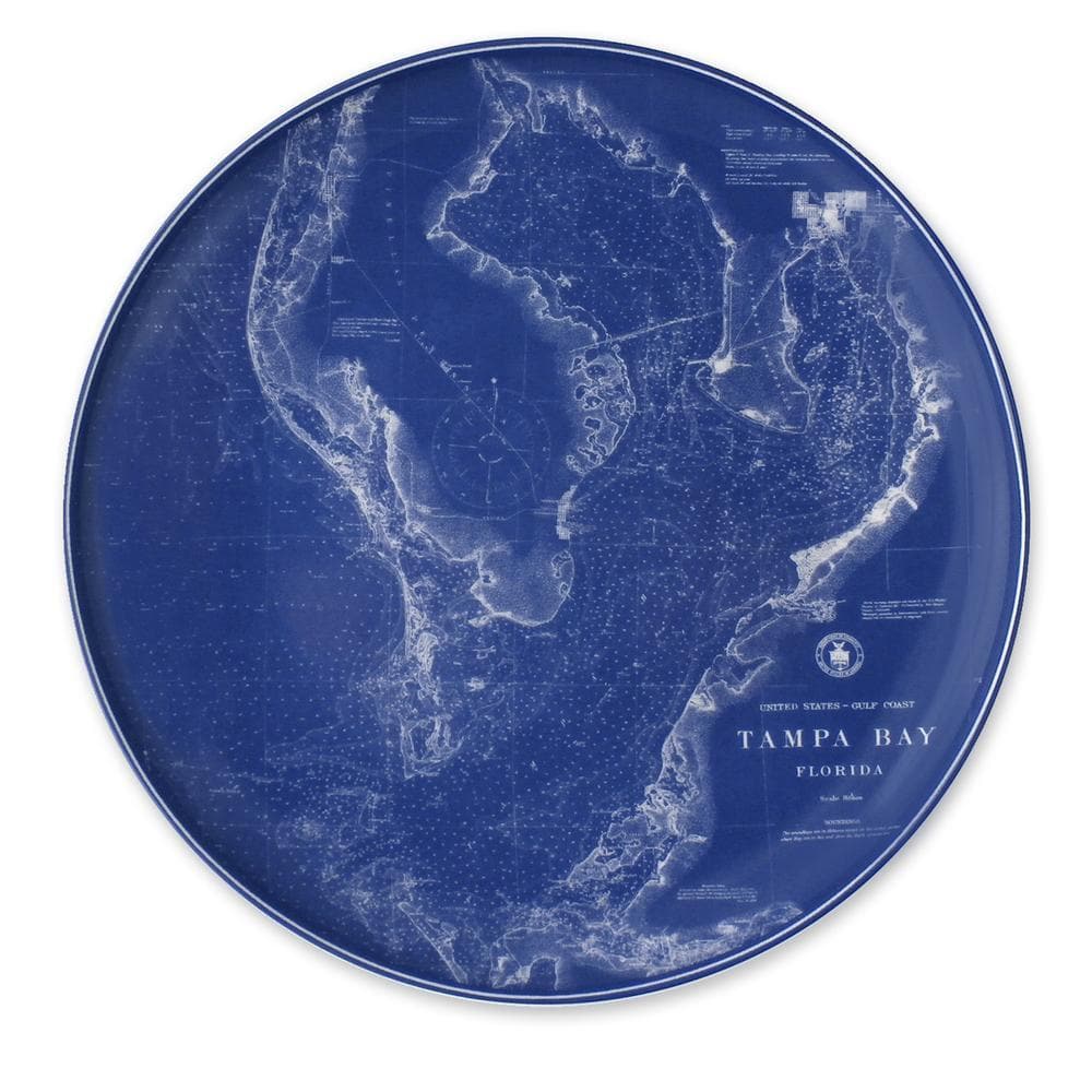 Tampa Florida Coast Platter | The Coastal Compass Home Decor