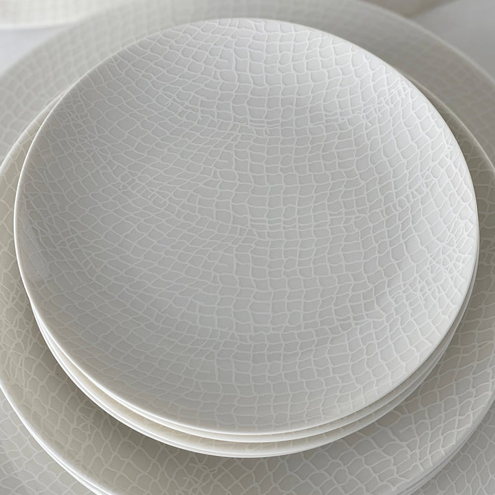 Catch White Appetizer Plates - Coastal Compass Home Decor
