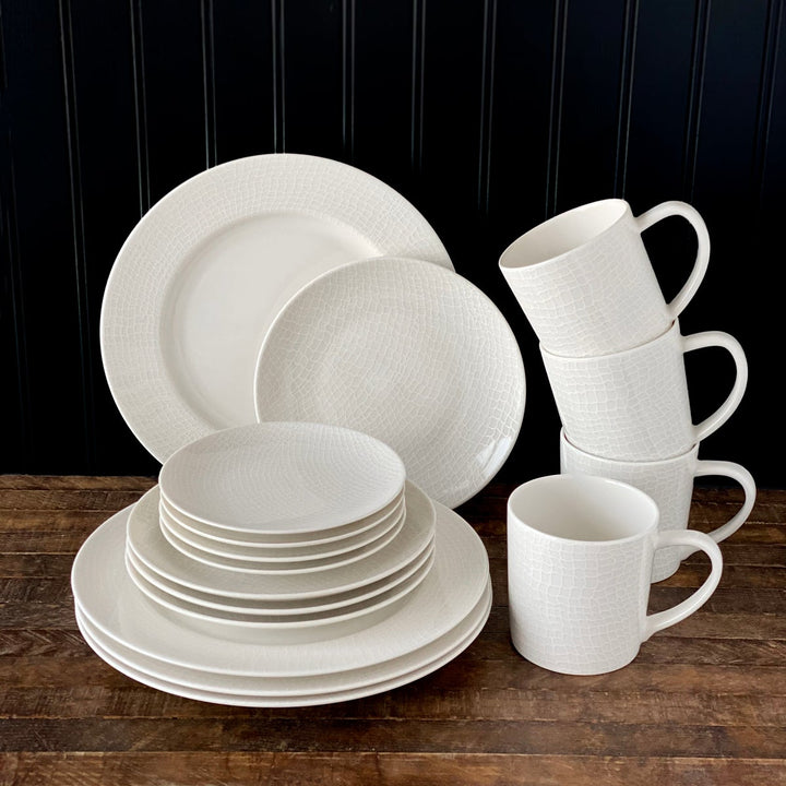 Catch White Dinnerware Collection - Coastal Compass Home Decor