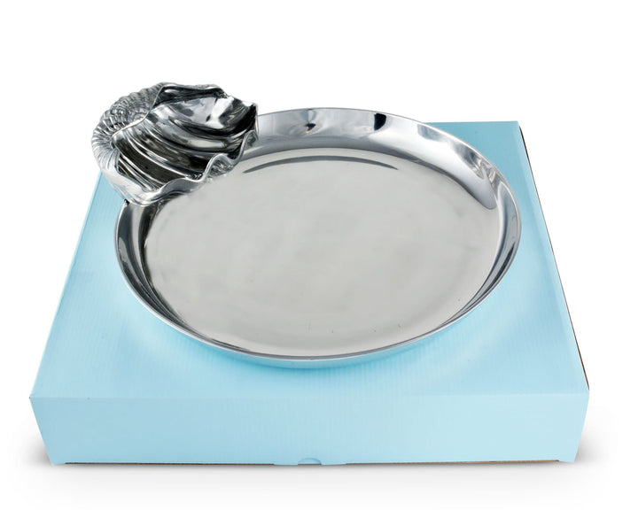 Chip & Dip Clam Shell Server - Coastal Compass Home Decor