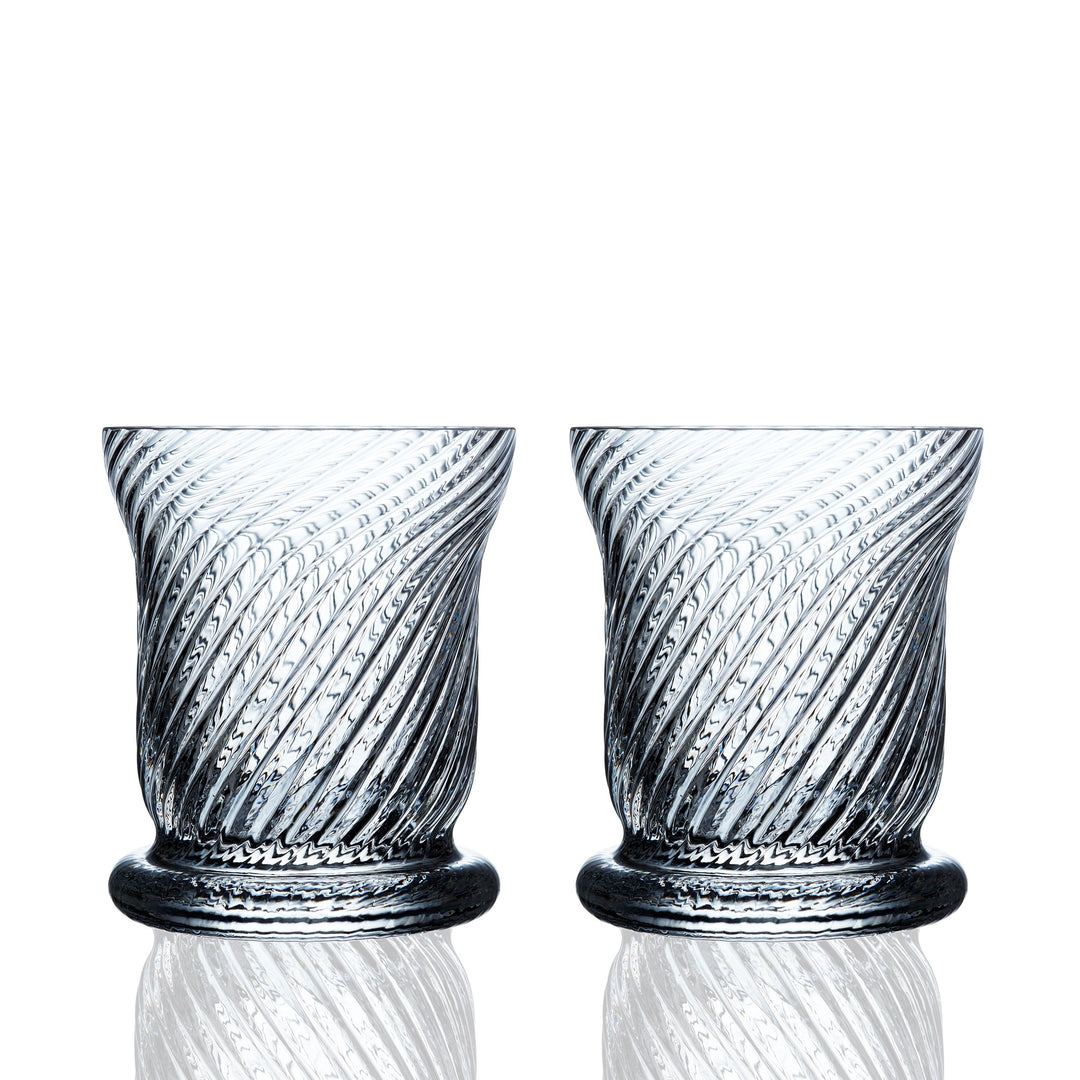 Costa Clear Optic Votive Holders Set/2 • Coastal Compass Home Decor
