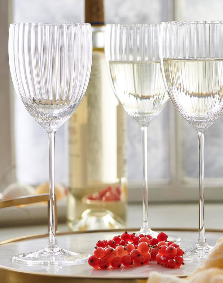 Costa Clear White Wine Glasses Set/2 • Coastal Compass Home Decor