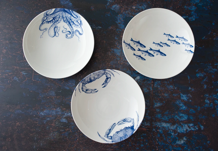 School of Fish Coupe Soup Bowl - Coastal Compass Home Decor