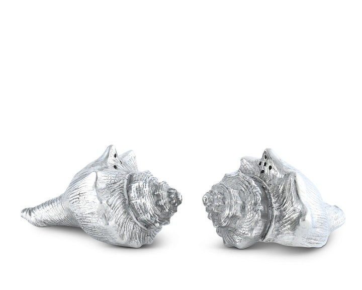 Conch Shells Pewter Salt & Pepper Shaker Set - Coastal Compass Home Decor