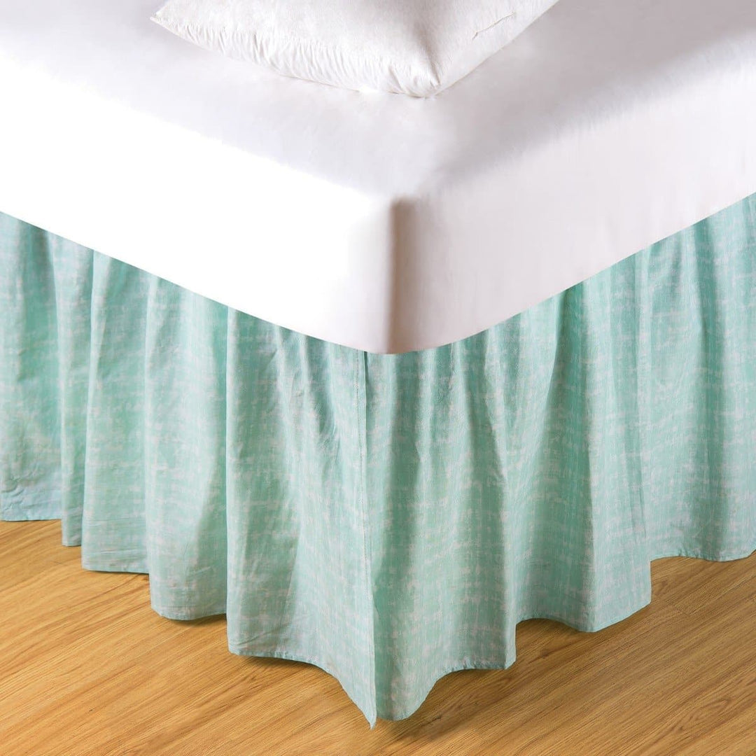 Cordelia Aqua Bed Skirt | Coastal Compass