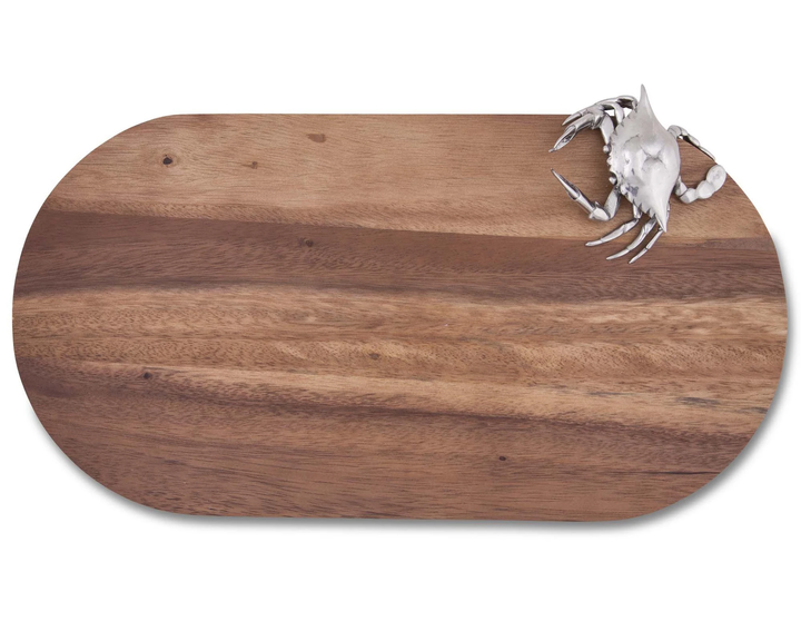 Silver Crab Serving / Cutting Board - The Coastal Compass Home Decor