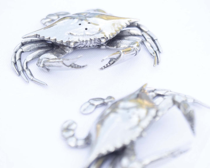 Crab Pewter Salt & Pepper Shaker Set - Coastal Compass Home Decor