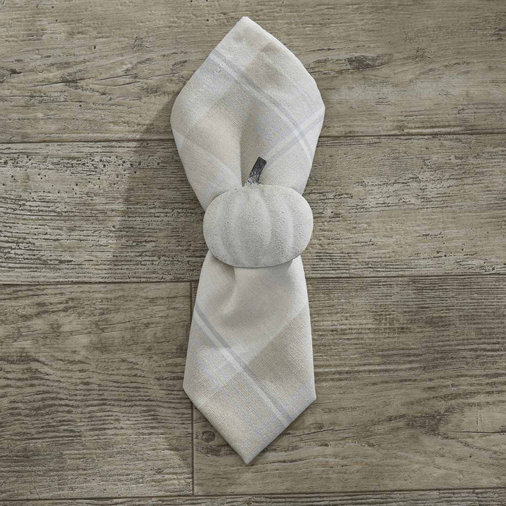 White Pumpkin Napkin Rings • Coastal Compass Home Decor