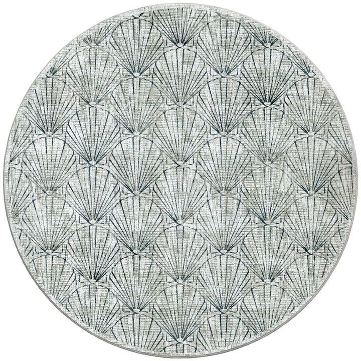 Deco Shells Rug.Coastal Compass Home Decor