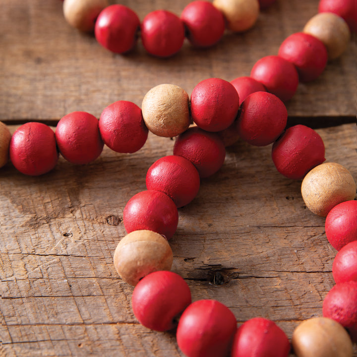 Decorative Red Wooden Beads