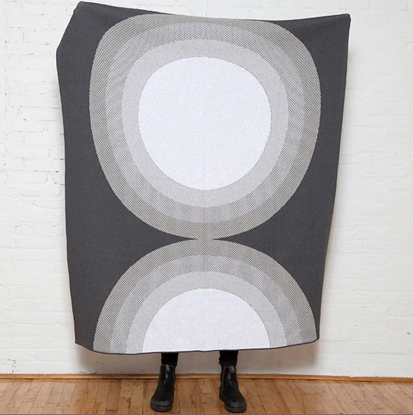 Eco Circle Throw Blanket Charcoal • Coastal Compass Home Decor