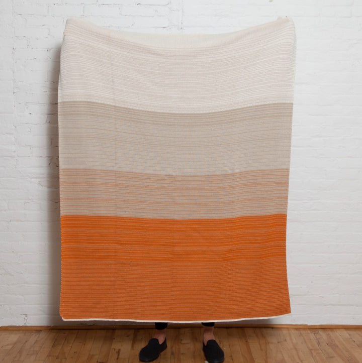 Eco Ombre Throw Blanket Orange • Coastal Compass Home Decor