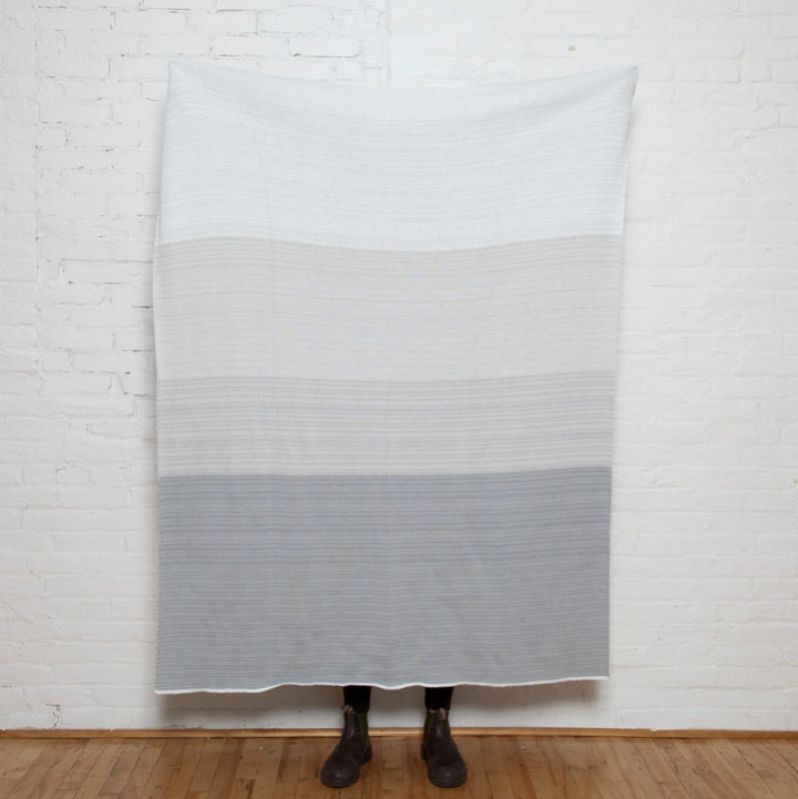 Eco Ombre Throw Blanket Stone Grey • Coastal Compass Home Decor