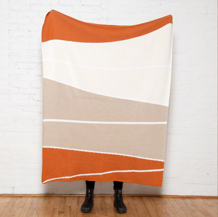 Eco Seaside Escape Throw Blanket • Coastal Compass Home Decor