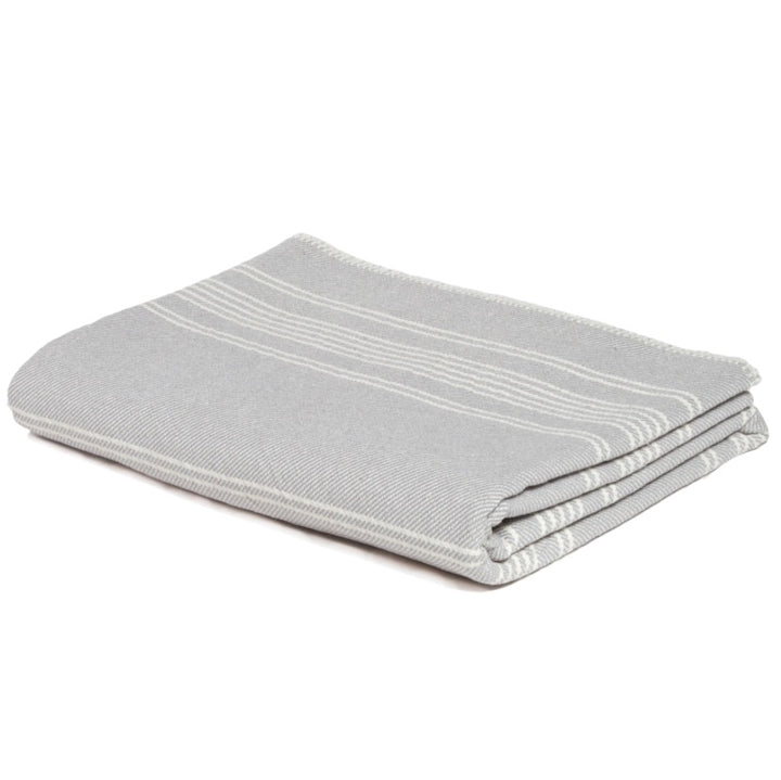 Eco Woven Stripe Throw Blanket Grey • Coastal Compass Home Decor