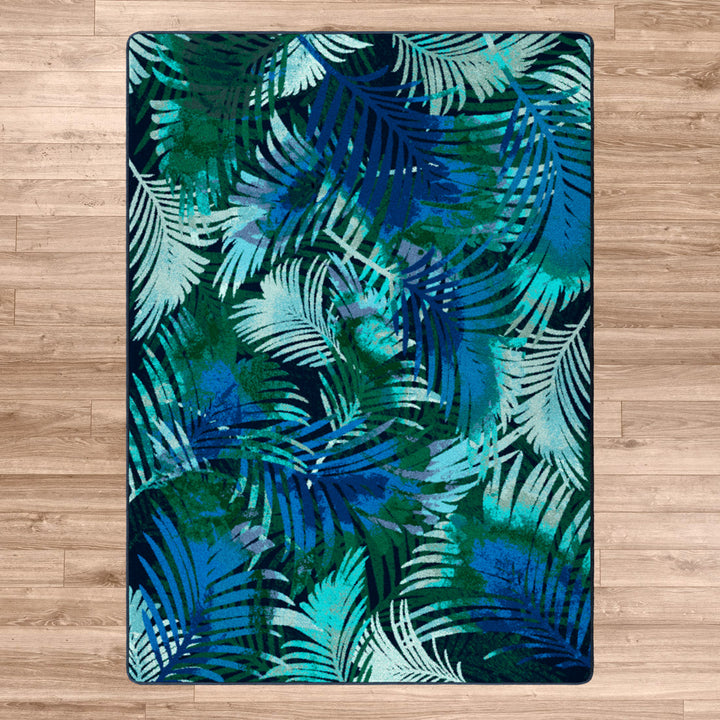 Palm Leaf Area Rug - Coastal Compass Home Decor
