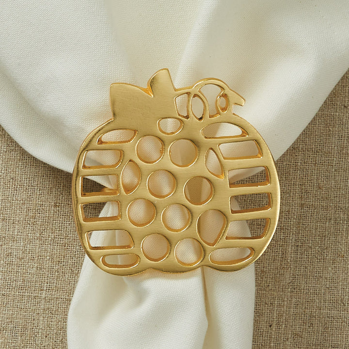 Gold Pumpkin Napkin Rings • Coastal Compass Home Decor