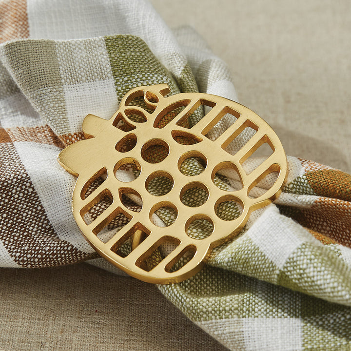 Gold Pumpkin Napkin Rings • Coastal Compass Home Decor