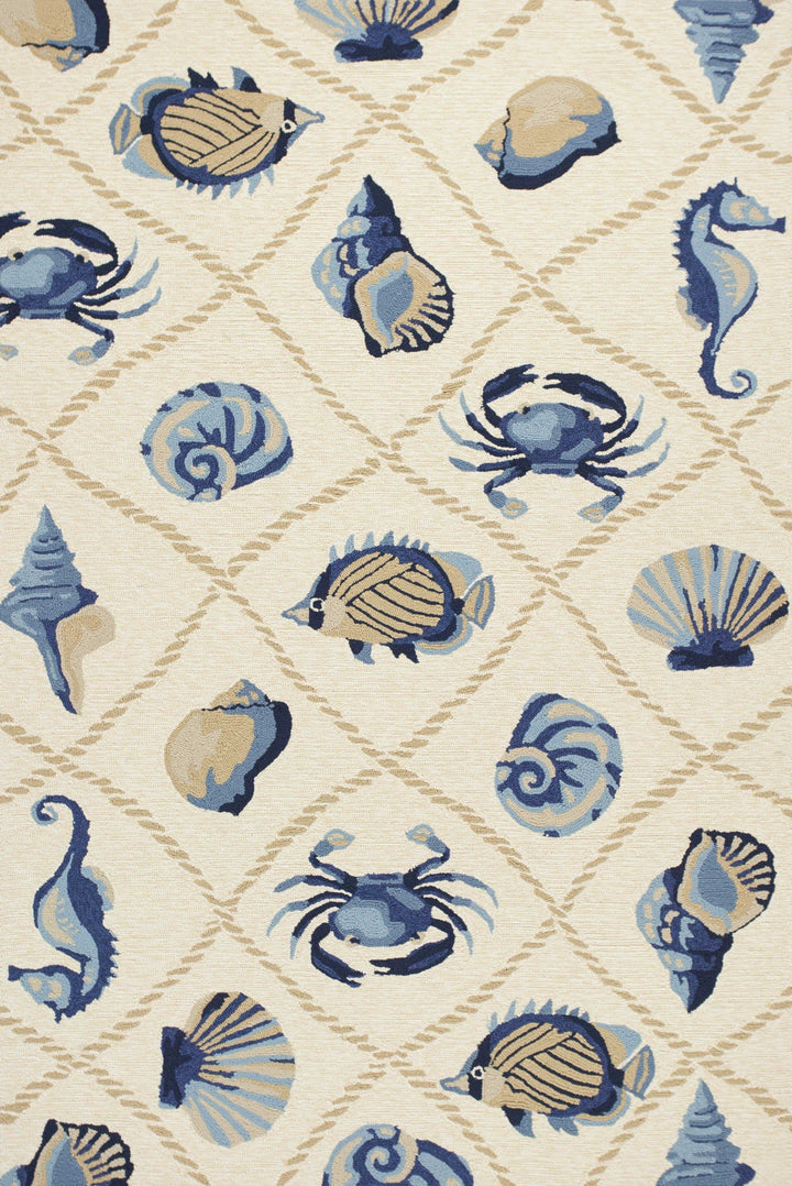 Sea Creature Area Rug | Coastal Compass Home Decor