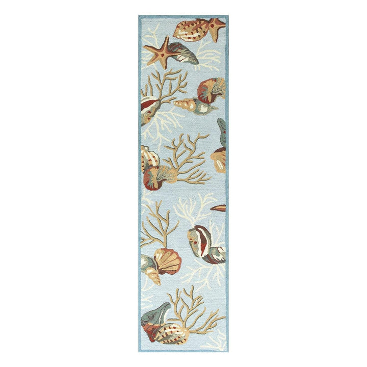Blue Creature Runner Area Rug | Coastal Compass Home Decor