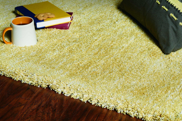 Yellow Shag Area Rug • Coastal Compass Home Decor